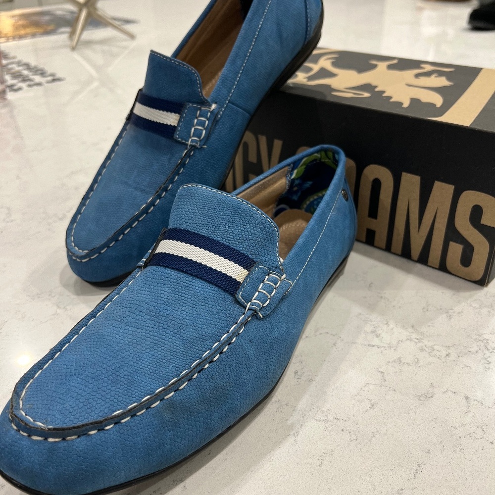 Men’s Shoes – Stacy Adams Blue Loafers Size 12M | Beach & Casual Style